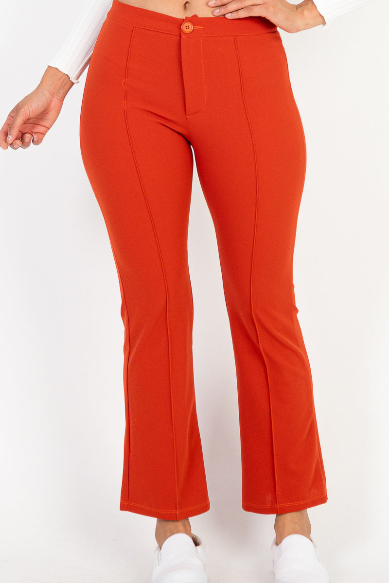 High Waist Knit Flare Pants - Capella Apparel