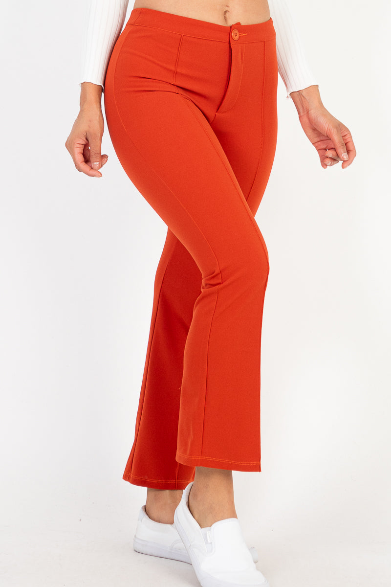 High Waist Knit Flare Pants - Capella Apparel