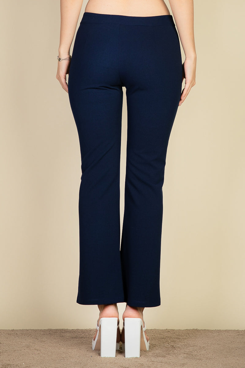 High Waist Knit Flare Pants - Capella Apparel