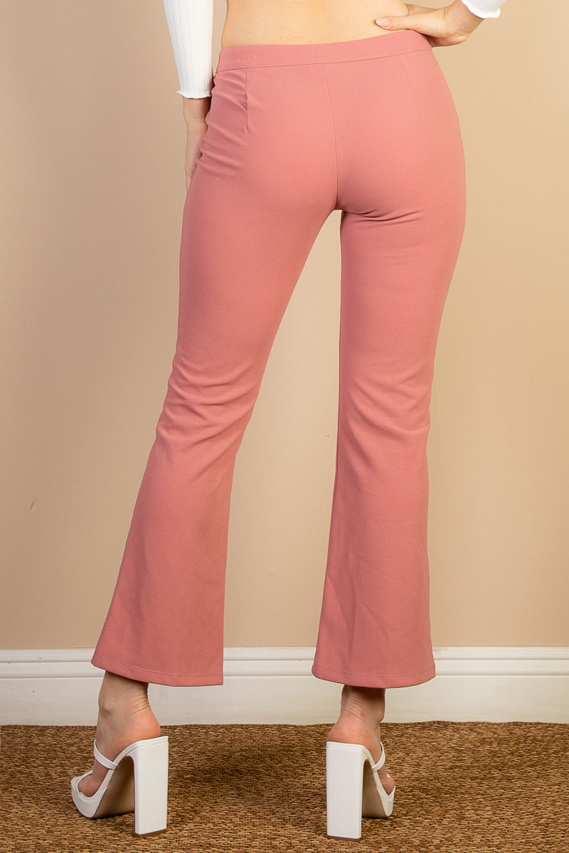 High Waist Knit Flare Pants - Capella Apparel