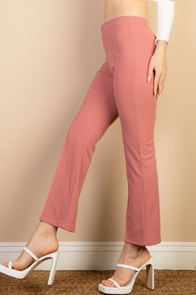 High Waist Knit Flare Pants - Capella Apparel