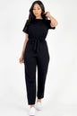 Tie Waist Relaxed Jumpsuit (CAPELLA) - Capella Apparel