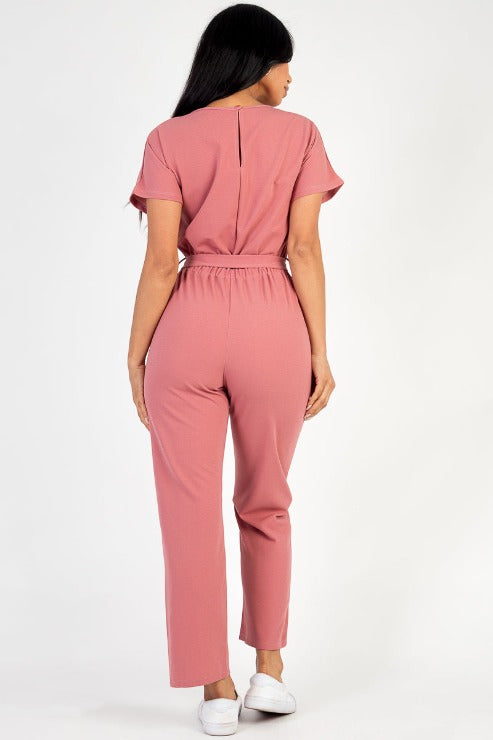 Tie Waist Relaxed Jumpsuit (CAPELLA) - Capella Apparel