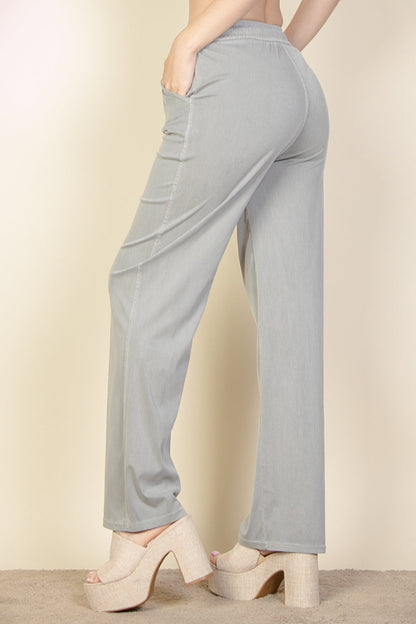 Knit Twill Drawstring Side Pocket Pants (CAPELLA) - Capella Apparel