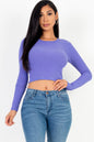 Long Sleeve Round Neck Basic Crop Top (CAPELLA) - Capella Apparel