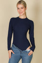 Ribbed Long Sleeve Mock Neck Bodysuit (CAPELLA) - Capella Apparel