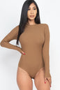 Ribbed Long Sleeve Mock Neck Bodysuit - Wholesale Capella Apparel