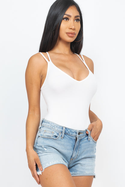 Crisscross Back Sexy Bodysuit Top - Wholesale Capella Apparel