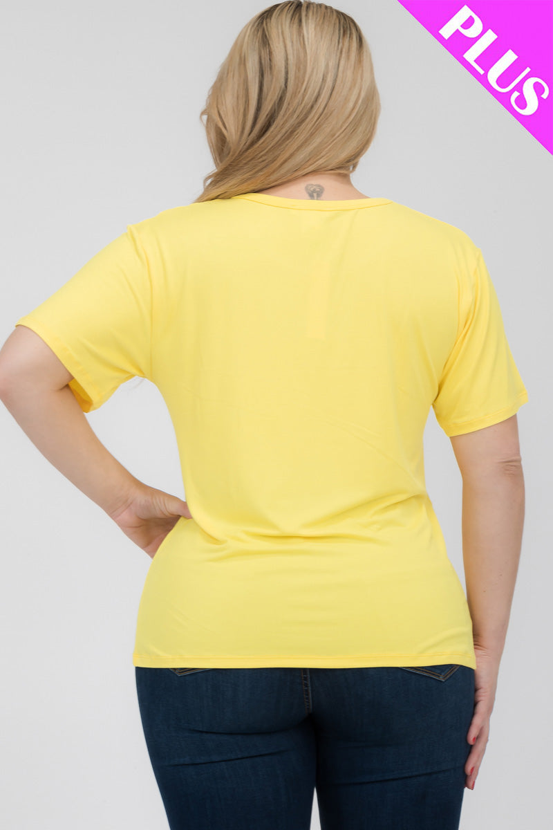 Plus Size Basic Short Sleeve T-shirt - Capella Apparel