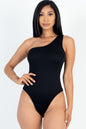 One Shoulder Solid Casual Bodysuit (CAPELLA) - Capella Apparel