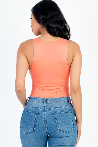 Casual Solid Tank Bodysuit - Capella Apparel