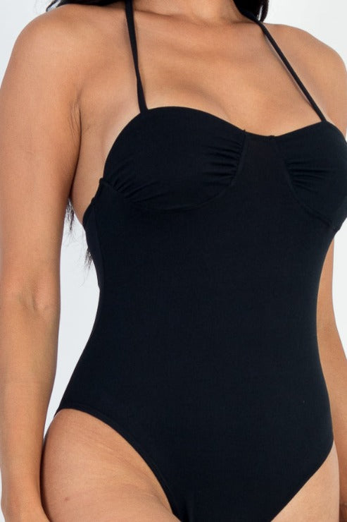 Solid Bustier Bodysuit - Capella Apparel