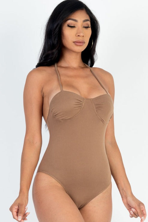 Solid Bustier Bodysuit - Capella Apparel