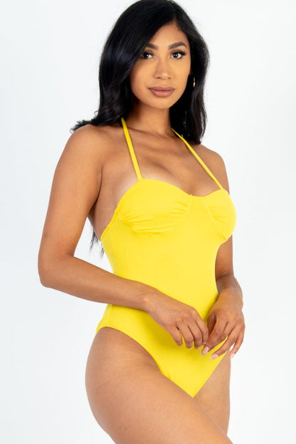 Solid Bustier Bodysuit - Capella Apparel