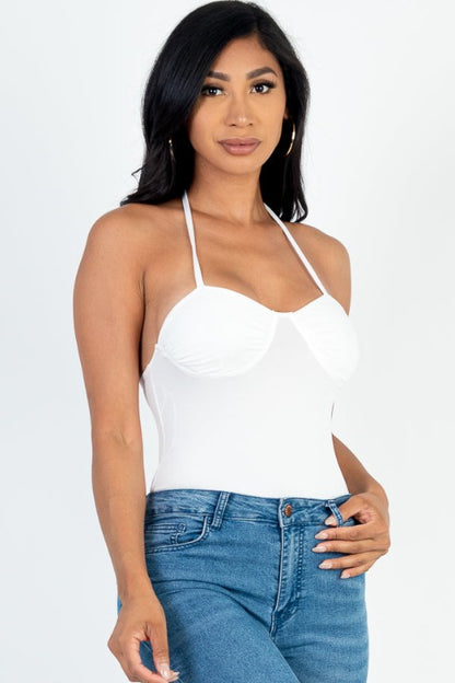 Solid Bustier Bodysuit - Capella Apparel
