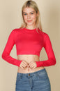 Crew Neck Long Sleeve Cropped Top (CAPELLA) - Capella Apparel
