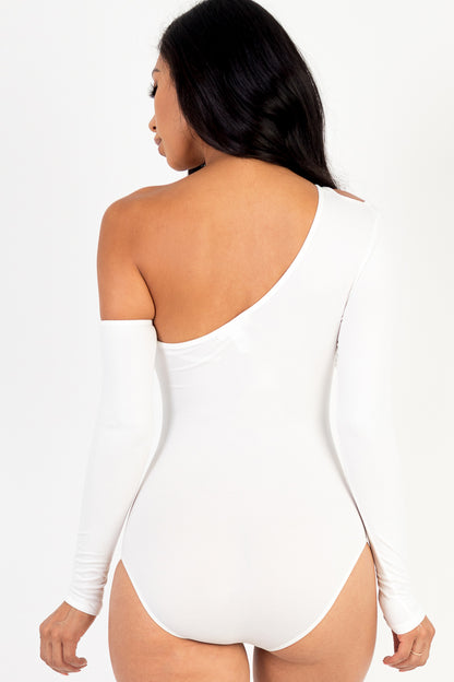 One Shoulder Cut Out Bodysuit - Capella Apparel