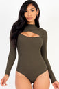 Front Cutout Long Sleeve Bodysuit (CAPELLA) - Capella Apparel