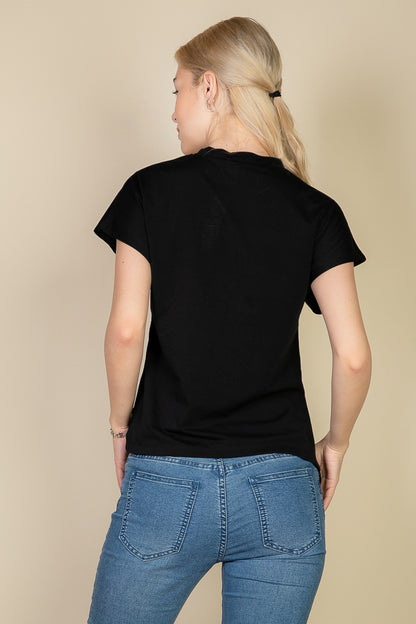 Batwing Sleeve Twist Front Tee - Capella Apparel