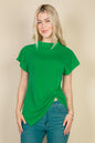 Batwing Sleeve Twist Front Tee - Capella Apparel