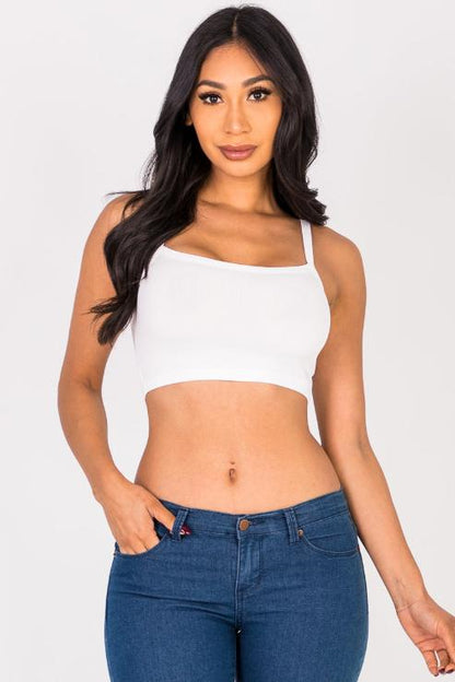 Ribbed Knit Cami Crop Top - Capella Apparel