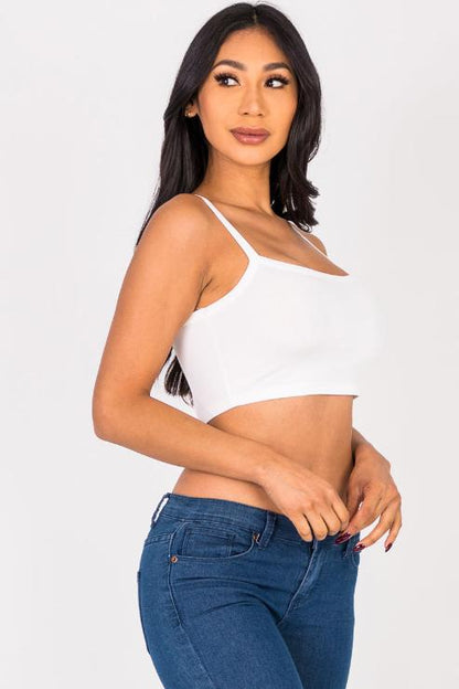 Ribbed Knit Cami Crop Top - Capella Apparel