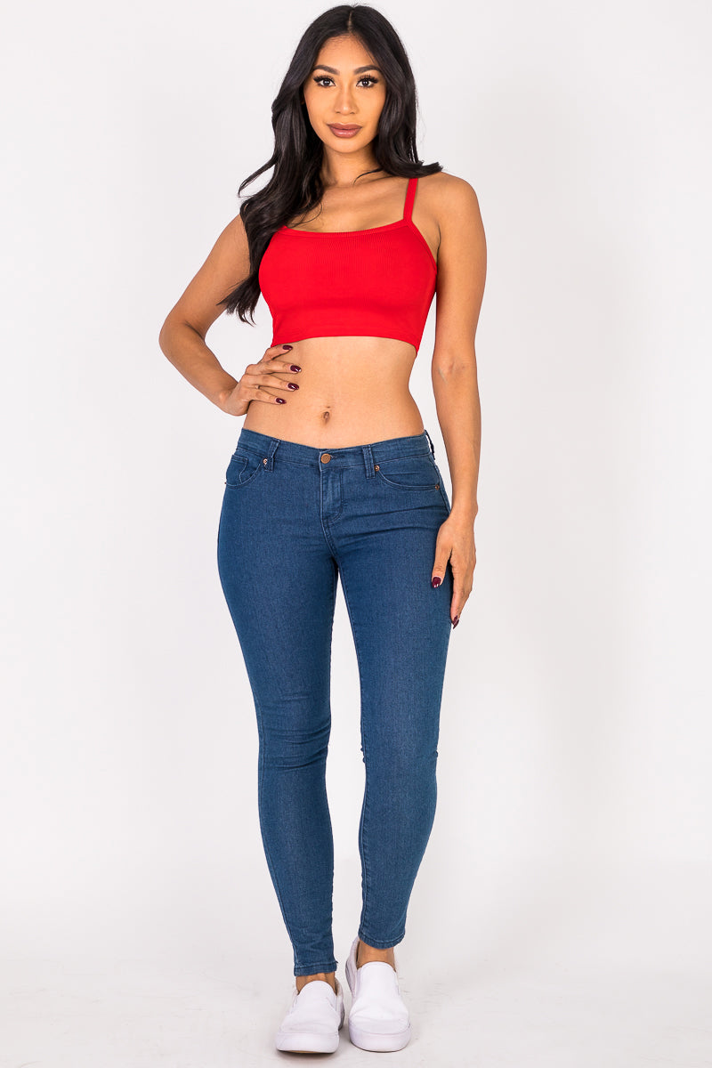 Ribbed Knit Cami Crop Top (CAPELLA) - Capella Apparel