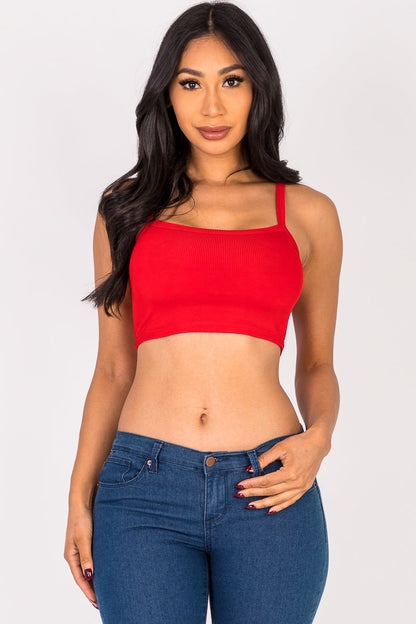 Ribbed Knit Cami Crop Top (CAPELLA) - Capella Apparel