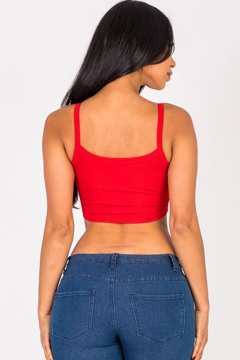 Ribbed Knit Cami Crop Top (CAPELLA) - Capella Apparel