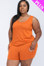 Plus Comfy Tank Top & Shorts Set (CAPELLA) - Capella Apparel