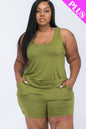 Plus Comfy Tank Top & Shorts Set - Wholesale Capella Apparel