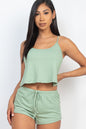 Ribbed Strappy Top & Shorts Set (CAPELLA) - Capella Apparel