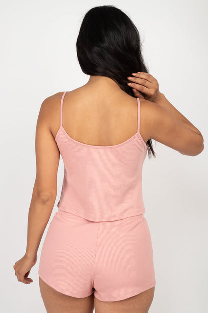 Ribbed Strappy Top & Shorts Set (CAPELLA) - Capella Apparel