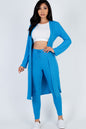 Ribbed Long Cardigan & Leggings Set (CAPELLA) - Capella Apparel