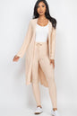 Ribbed Long Cardigan & Leggings Set - Wholesale Capella Apparel