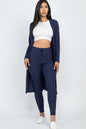 Ribbed Long Cardigan & Leggings Set (CAPELLA) - Capella Apparel