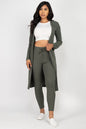 Ribbed Long Cardigan & Leggings Set (CAPELLA) - Capella Apparel