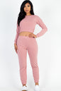 French Terry Elastic Waist Pullover & Joggers Set - Capella Apparel