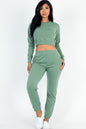 French Terry Elastic Waist Pullover & Joggers Set - Capella Apparel