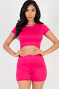 Short Sleeve Crop Top & Shorts Set (CAPELLA) - Capella Apparel