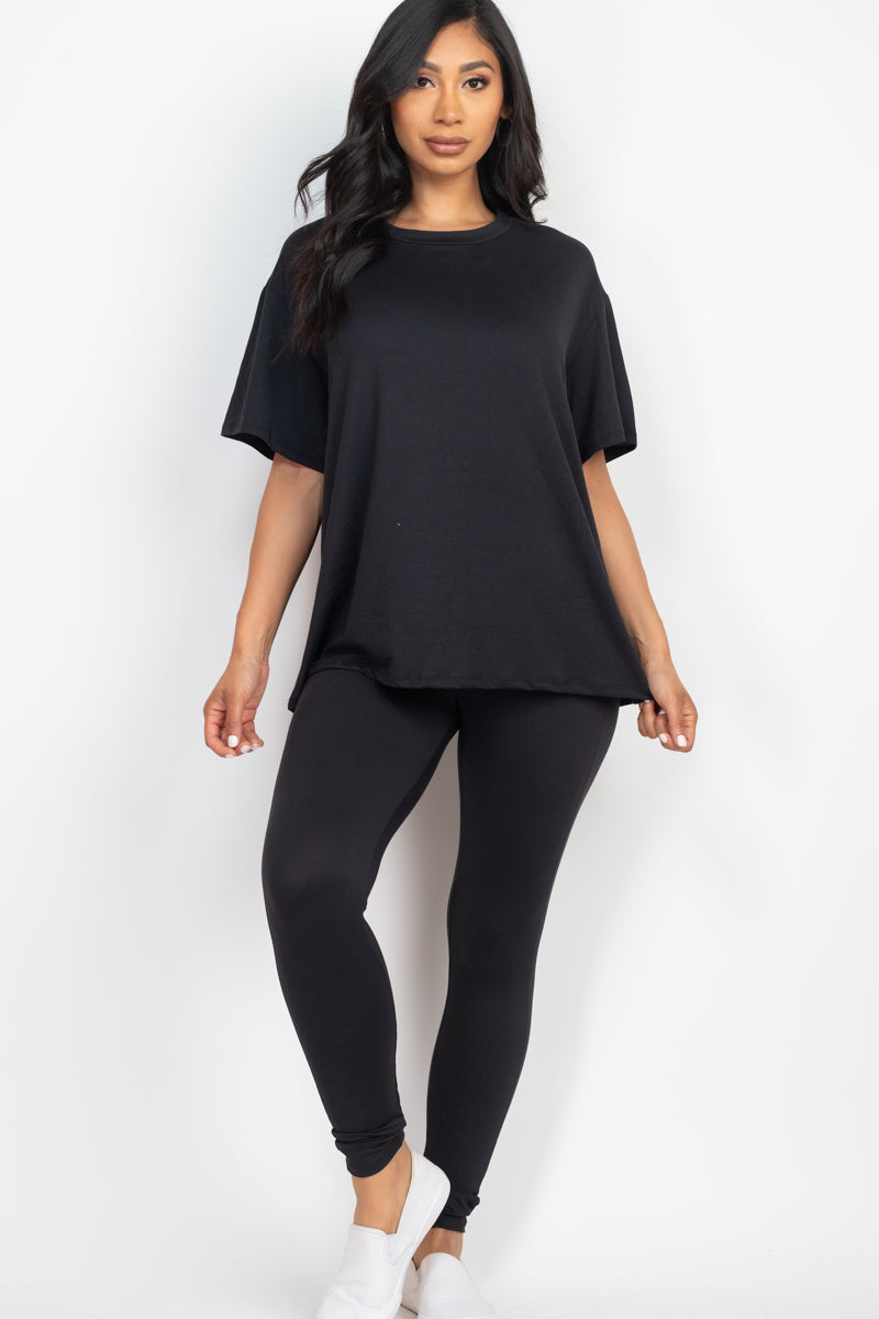 Oversized T-shirt & Leggings Set - Capella Apparel