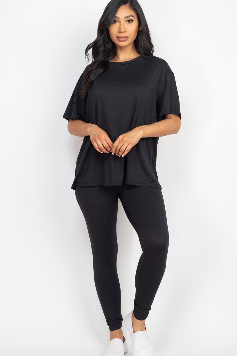 Oversized T-shirt & Leggings Set - Capella Apparel