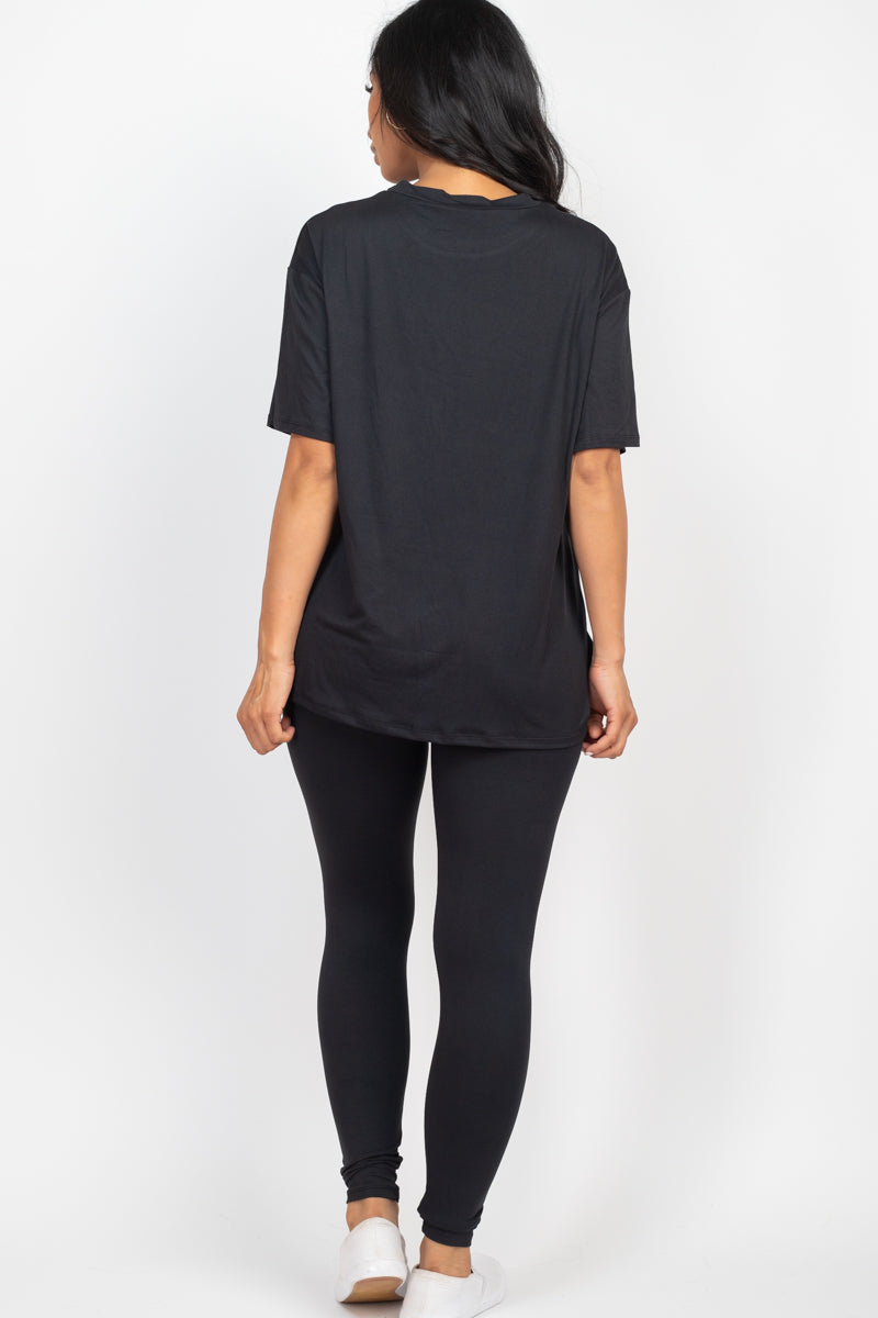 Oversized T-shirt & Leggings Set - Capella Apparel