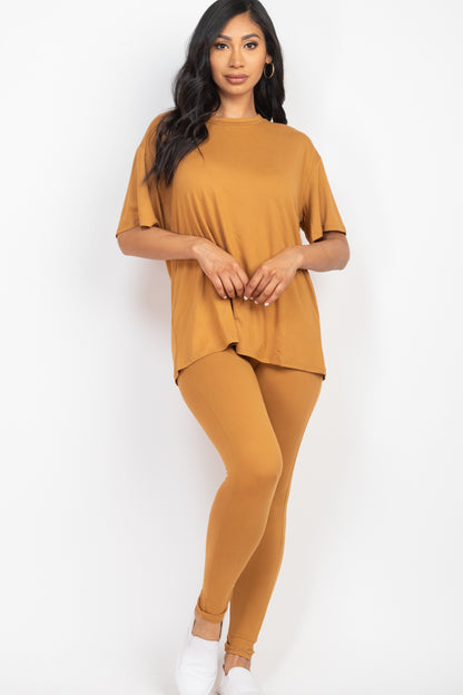 Oversized T-shirt & Leggings Set - Capella Apparel