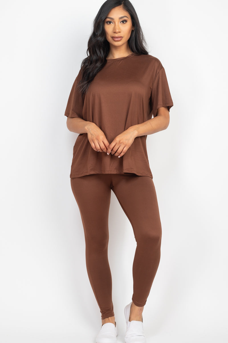 Oversized T-shirt & Leggings Set - Capella Apparel