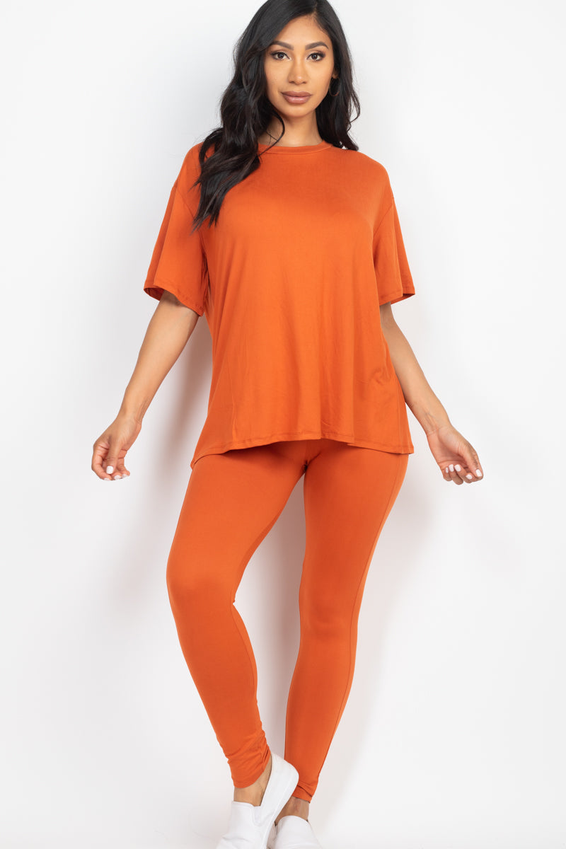 Oversized T-shirt & Leggings Set - Capella Apparel