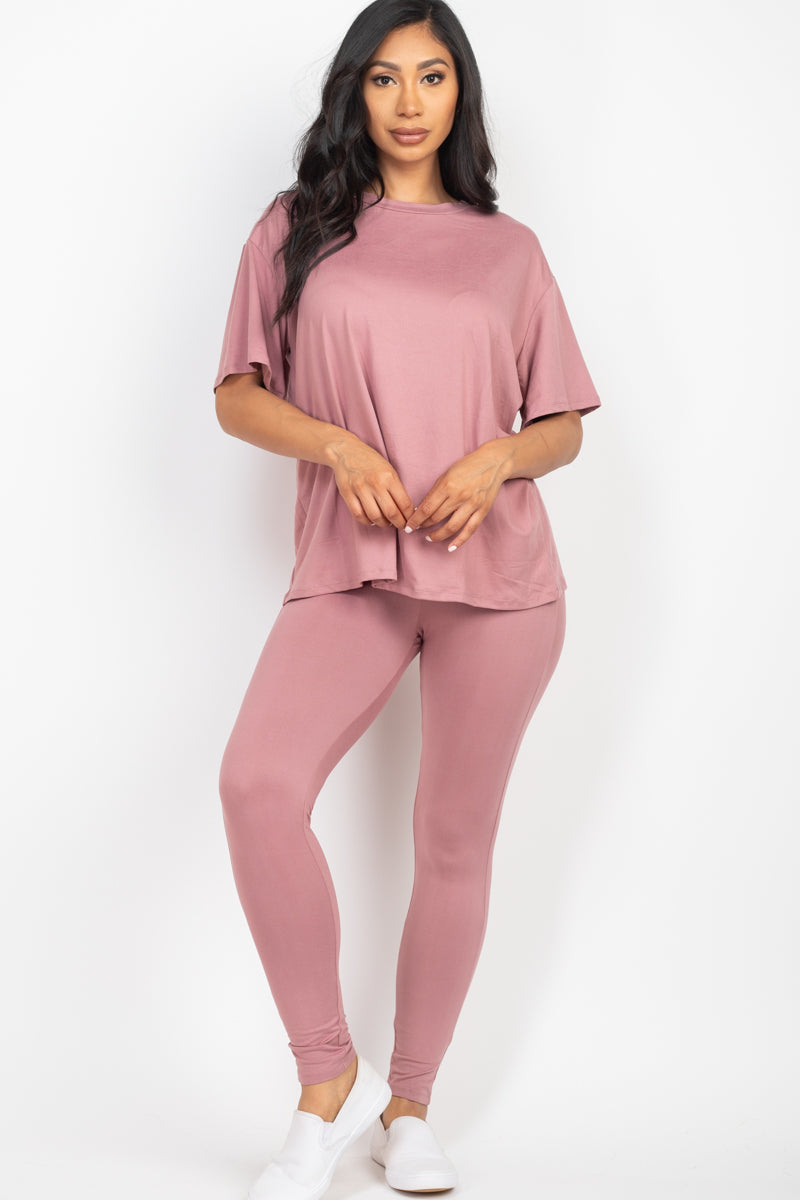 Oversized T-shirt & Leggings Set - Capella Apparel