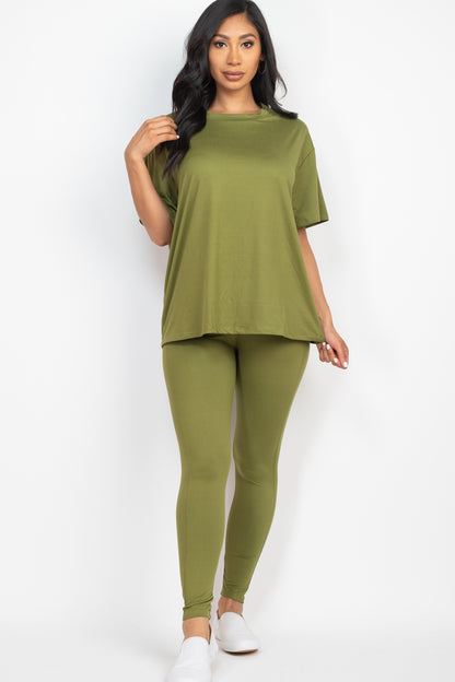 Oversized T-shirt & Leggings Set - Capella Apparel