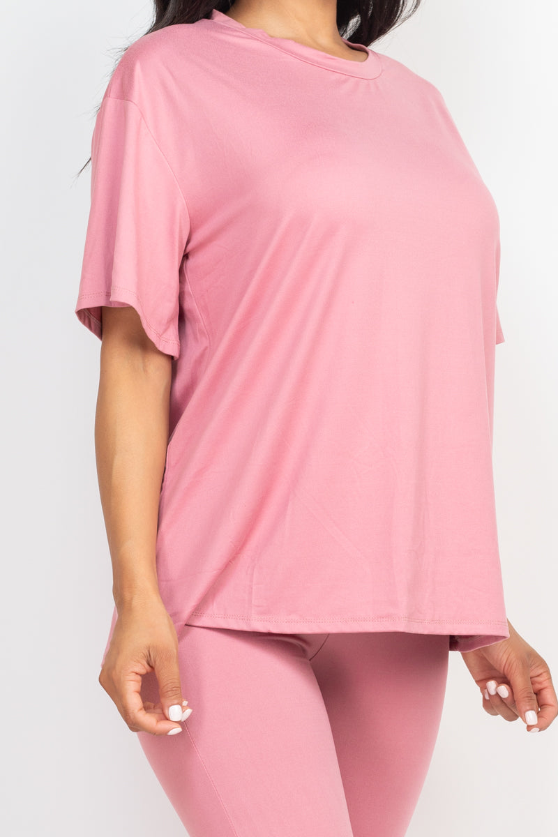 Oversized T-shirt & Leggings Set - Capella Apparel