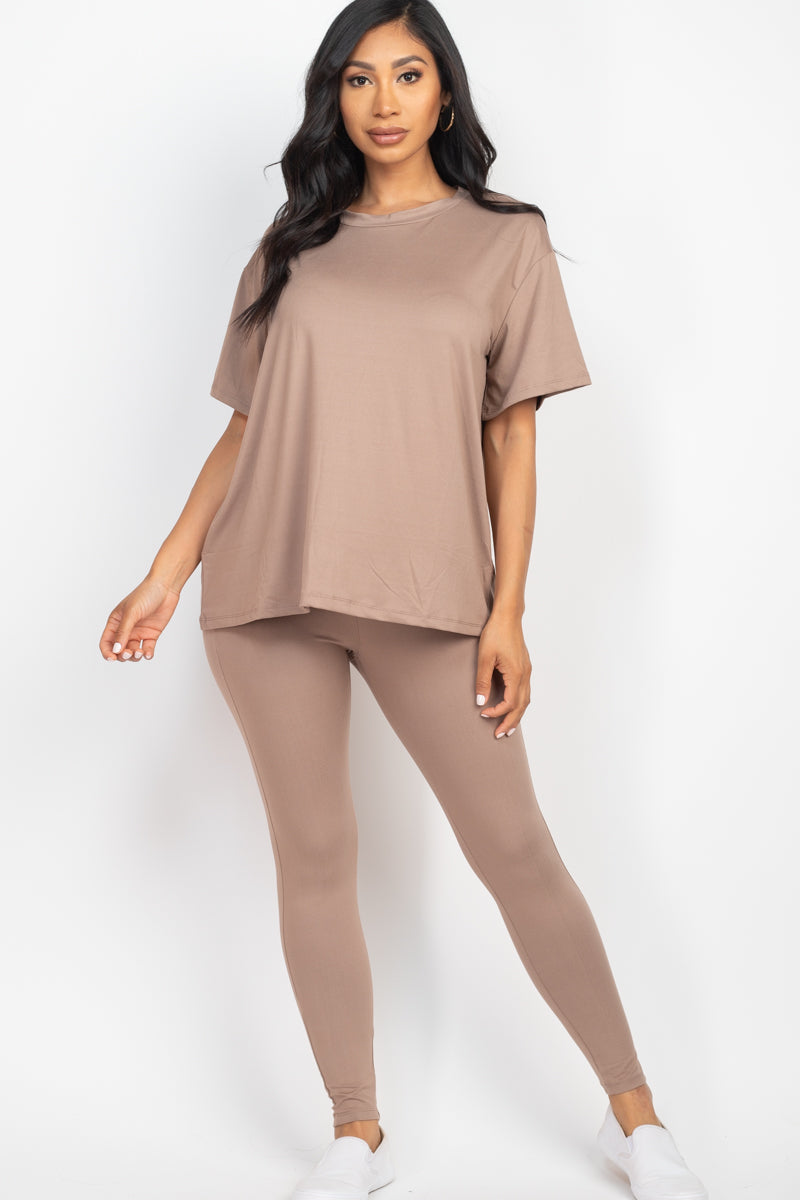 Oversized T-shirt & Leggings Set - Capella Apparel